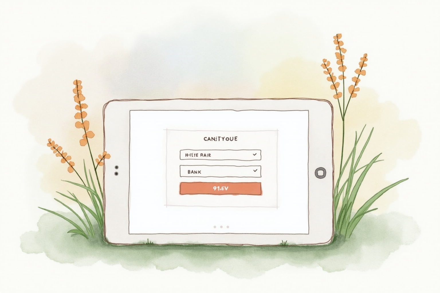 E-commerce checkout page with payment options on tablet