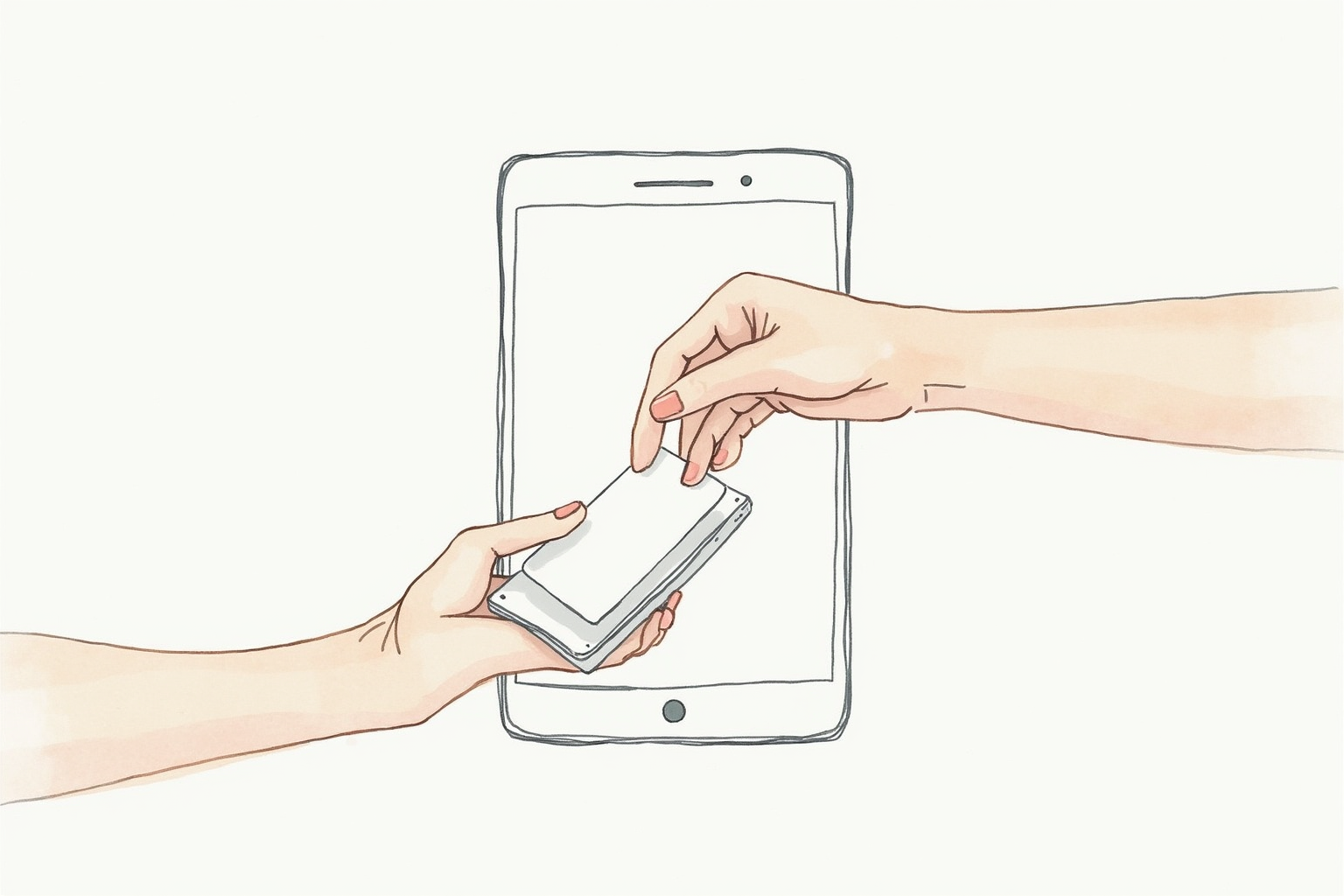 Mobile payment app accepting tap-to-pay transaction from customer smartphone